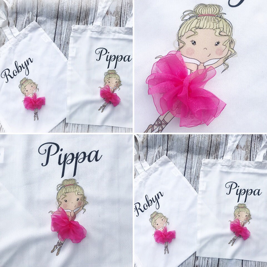 Cute Tutu Tote Bag, Dance School Personalised Bag