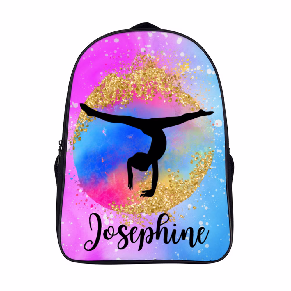 Personalized Gymnastics Backpack For Kids & Adults - Customize Bag Gymnasts Laptop Fits Standard Book Training