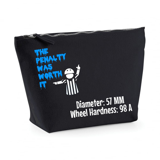 Personalised Black/Pink/Grey Roller Derby Skating Wheel Bag With Zip & Gusset