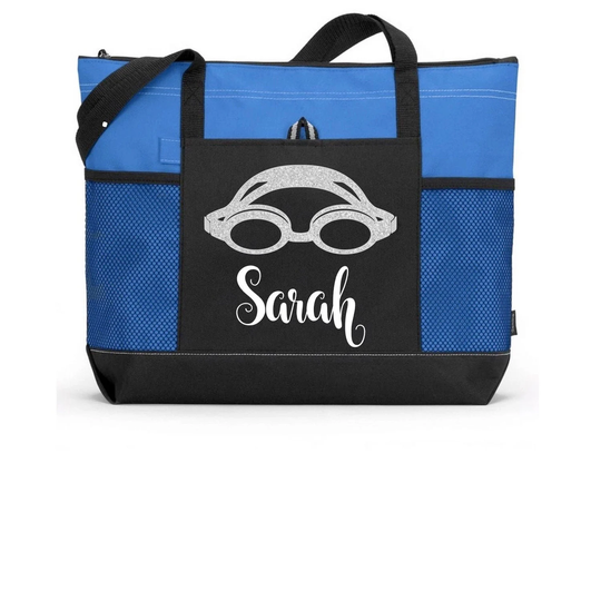 Personalized Swim Bag, Custom Diver Christmas Hanukkah Gift For Kids , Swimmer Gym Class Bag