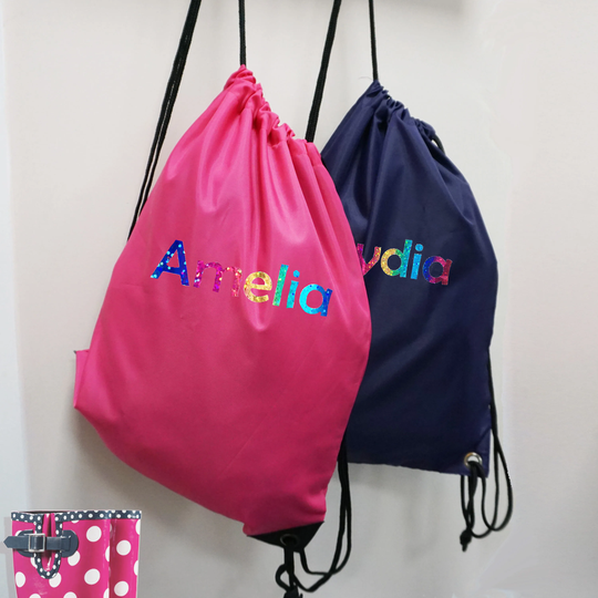 Personalised Pe Drawstring Bag | Back To School Gym Kids Sports