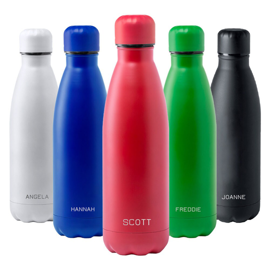 Personalised Metal Matt Water Bottle Reusable 790Ml Stylish Bpa Free Leakproof Sports Drinking Travel Flask Any Name Permanently Engraved