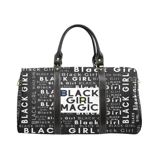 Black Girl Magic Travel Bag| Flight Carry On Holdall| Overnight Weekend| Woman| African American| White Holiday Bag
