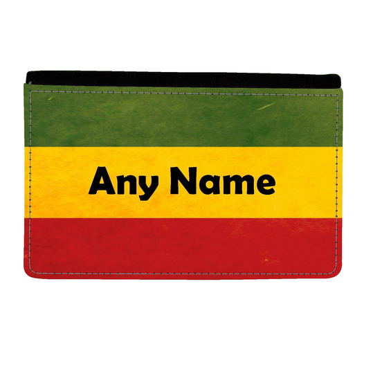Personalised Rasta Print Passport Cover