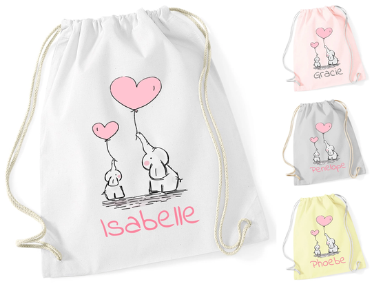 Personalised Name Elephant Gymsac