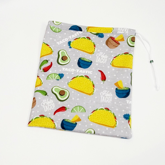 Taco Grip Bag, Avocado Personalized Gymnastics Salsa Gymnast Gift, Bag Organizer, Makeup Drawstring