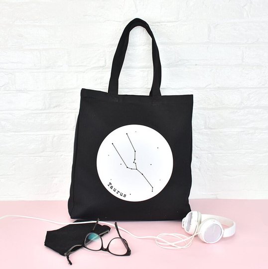 star Sign Constellation Tote Bag - Aries, Taurus, Gemini, Cancer, Leo, Virgo, Libra, Scorpio, Sagittarius, Capricorn, Aquarius, Pisces
