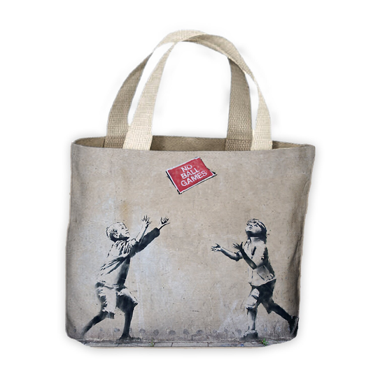 Banksy No Ball Games Tote Shopping Bag For Life
