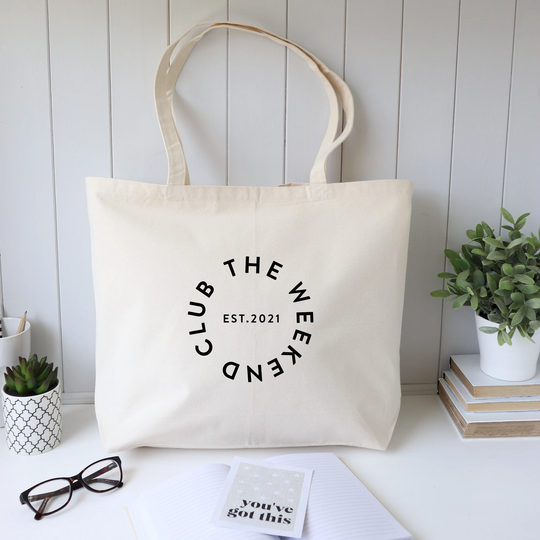 Weekend Tote Bag - Athleisure Wear Gym Yoga Monochrome Travel Mum Things College Shopping