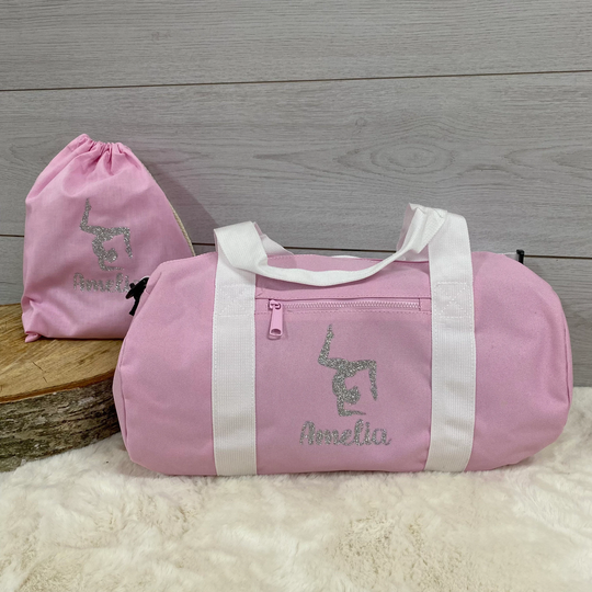 Personalised Gymnastics Bag , Gymnastics Holdall, Barrel Bag, Hand Guards Sports Chalk