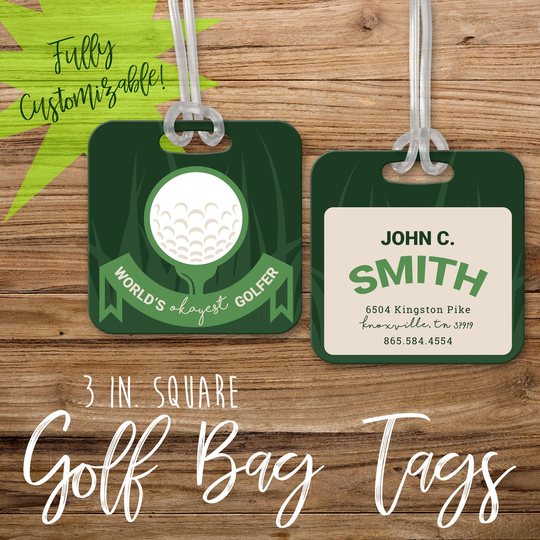 Okay Golf Bag Tag// Luggage Funny Tag //Customized //Golf Gift Idea// Dad Gift// Fathers Day // Under 10