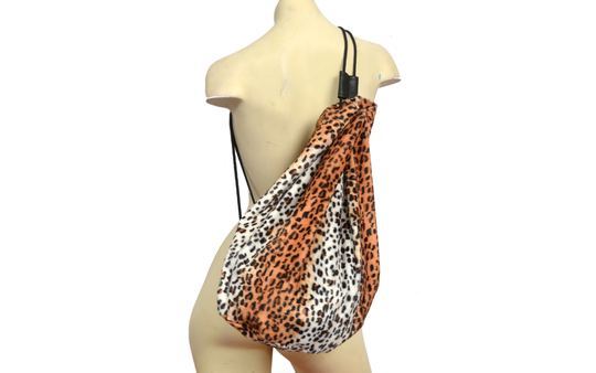 Drawstring Duffle Adjustable Backpack Leopard Print Punk Gothic Gym Bag Alternative