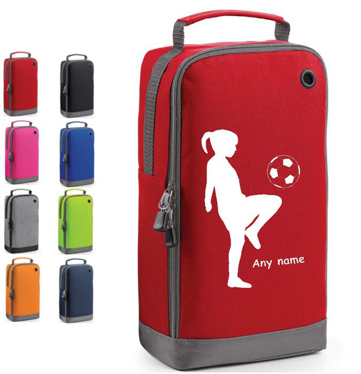 Football Player Personalised Boot Shoe Bag Accessory Kit Youths Girls