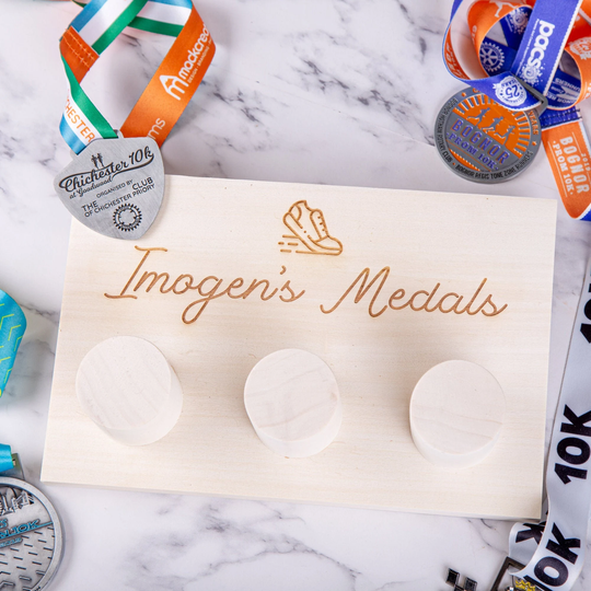Personalised Wooden Medal Holder