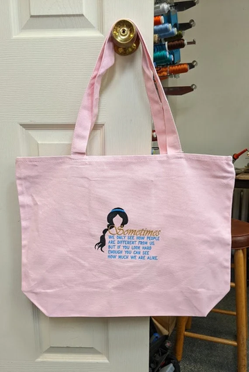 Embroidered Princess Oversize Bag