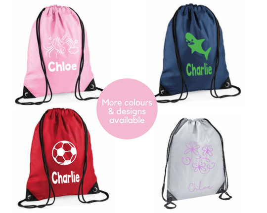 Personalised Draw String Gym Bag