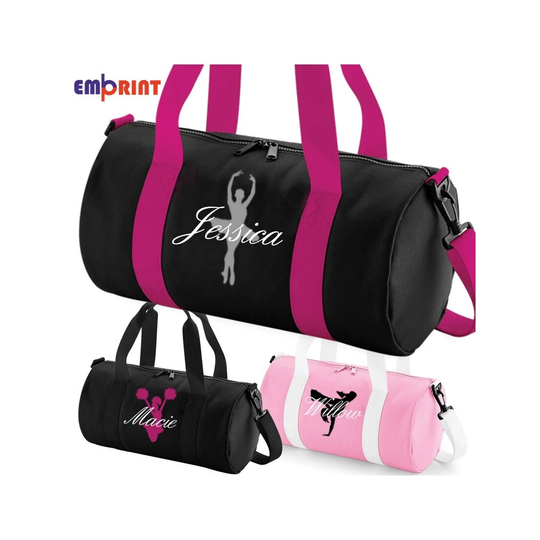 Personalised Barrel Script Design Dance Bag Girls Kids Womens School Gymnastics Ballet Childrens Holdall