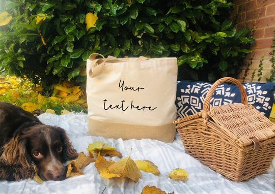 Personalised Tote Bag, Any Text Of Choice, Gift For Her, Present Weekend Shopper, Shopping Uni School Teacher Bag