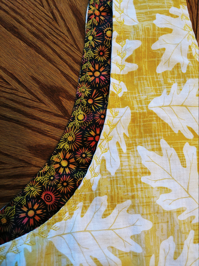 Yellow Oak Leaf & Abstract Sunflower Sling Bag