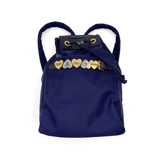 Authentic Moschino Vintage Nylon Drawstring Backpack