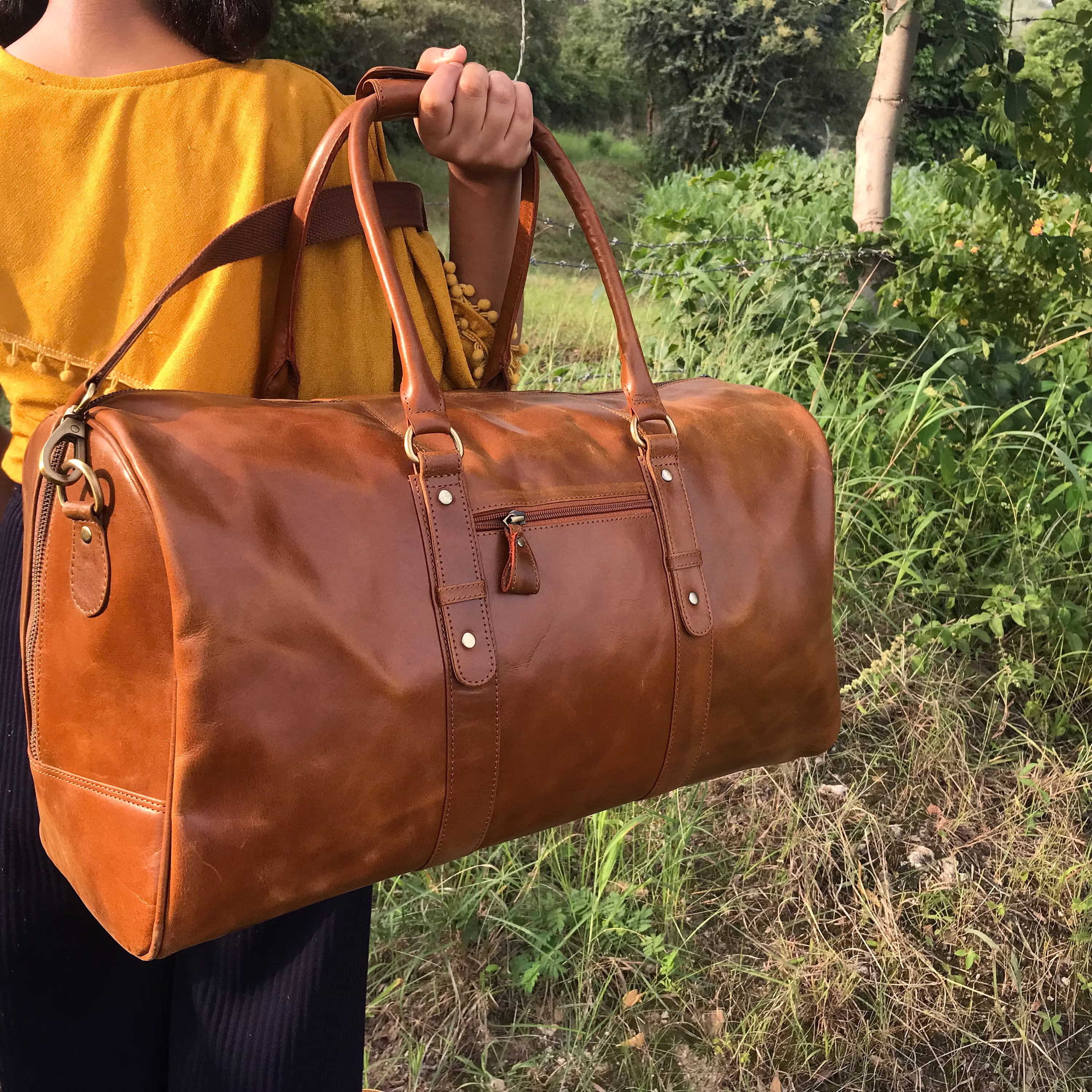 Leather Duffel Bag, Christmas Sale, Thanksgiving Gift, Large Travel Men's Weekender Bag, Gym Bag