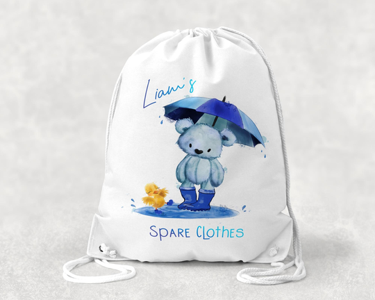 Personalised Kids Wet Bag, Welly Nursery Bag Boys, Swim Spare Clothes Child's