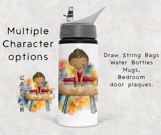Personalised Gymnastics Water Bottle, Gymnastic Juice, Boys Gymnastic Water Bottle, Gifts