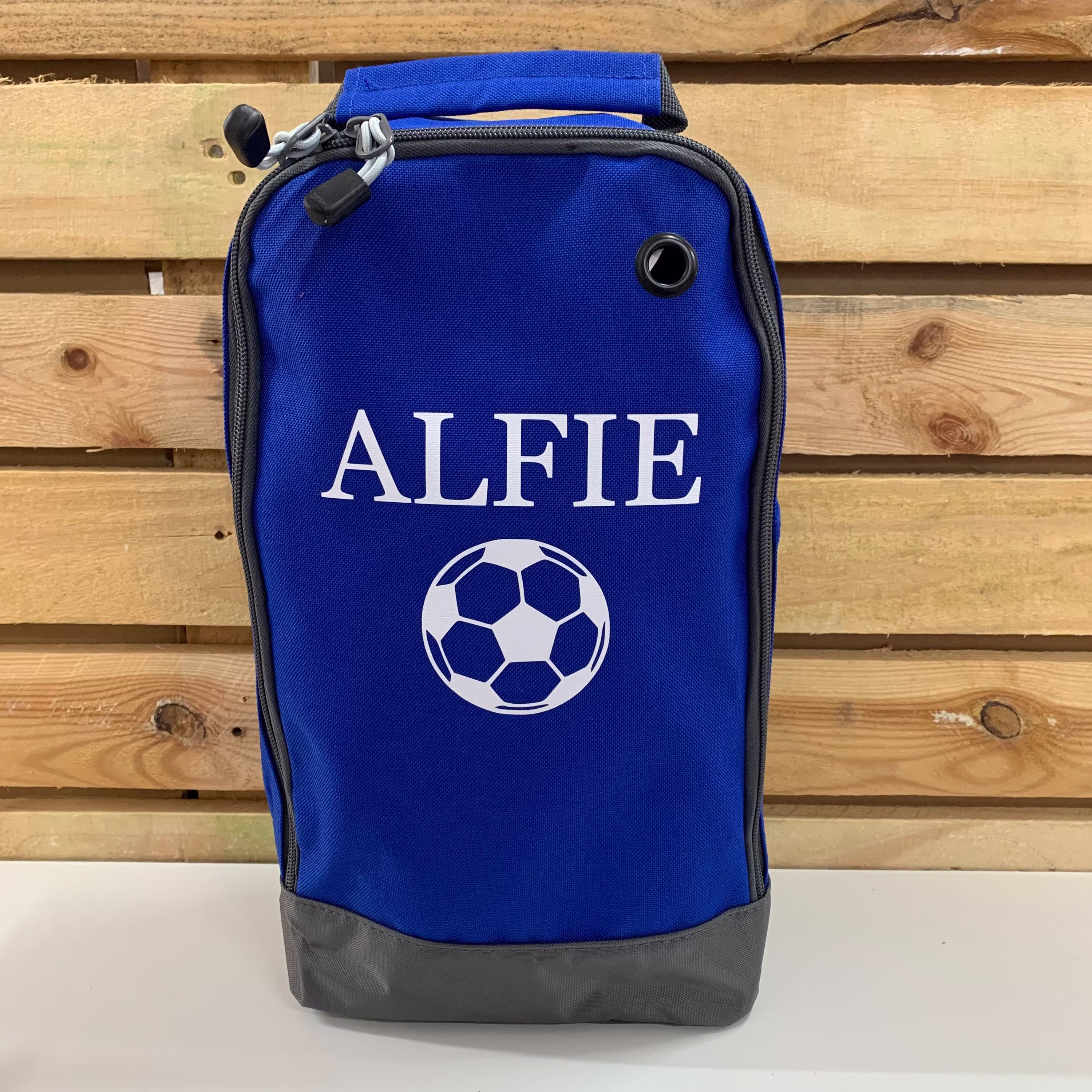 Football Boot Bag Personalised With Name & Ball Design, Shoe Bag, Kit Football Boots