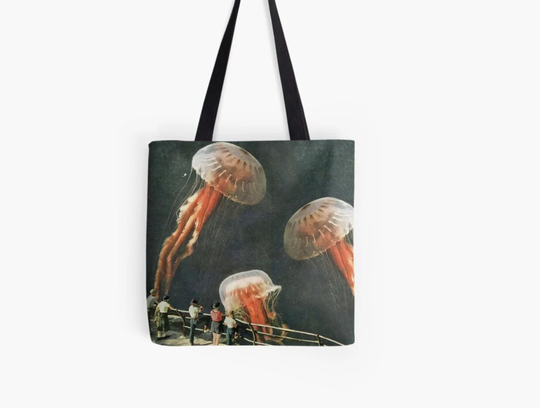 Jellyfish Tote Bag , Medium Shopping Bag, Reusable Gym, Work Etc