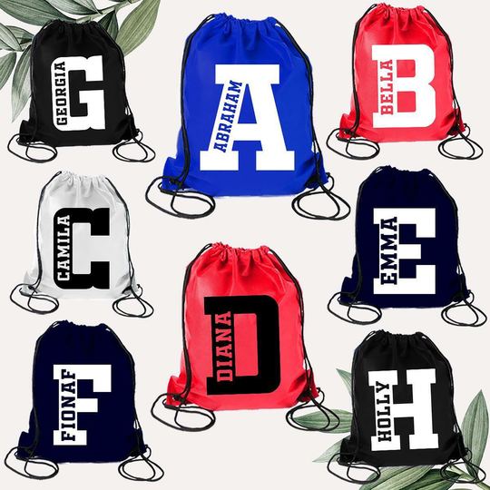 Personalized Name Drawstring Bag Sports School Pe Kit Boys Girls Gym Dance Swim Bag | Custom Gift Bags Special Occasion