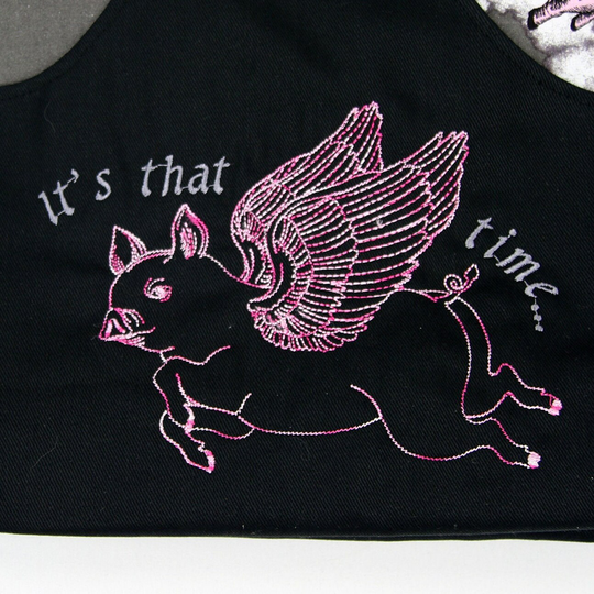 Flying Pig Eco Shopping Bag With Pockets