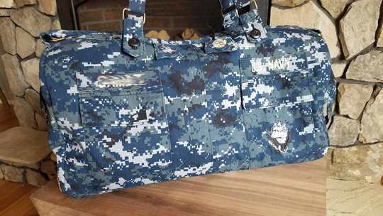 Military Duffel Bag Custom Handmade From Your Uniforms