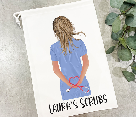 Nurse Scrubs Bag, Personalised Scrubs, Gift, Trainee Nurse, Thank You Gift For