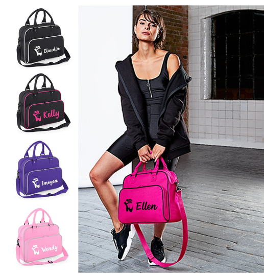 Personalised Name Junior Ballet Dance Bag School Girls Urban Street Boys Adult Class Lessons Kit Ballerina