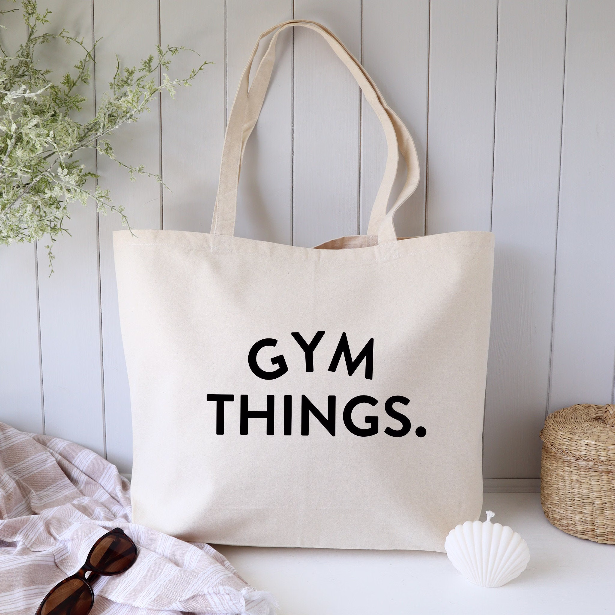 Gym Bag - Things Tote Large Gym Stuff Cotton Gift For Lover