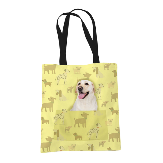 Labrador Retriever Gifts For Dog Lovers Owners - Reusable Shopper Shoulder Tote Bags Fabric Gift Bag With Dogs On 4 Colours