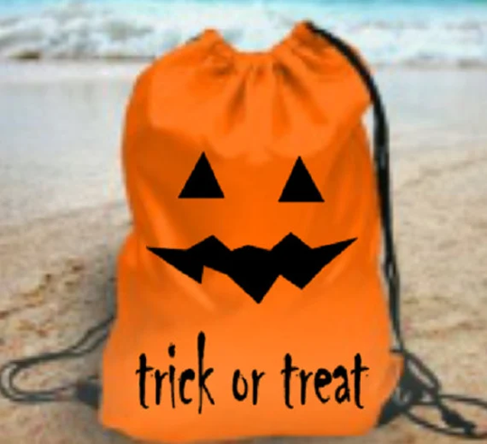 Halloween Pumpkin Face Jack O Lantern Kids Gym School Pe Bag Trick Or Treat
