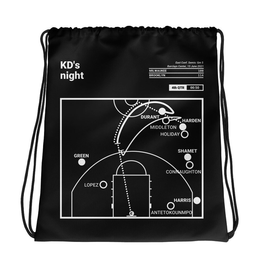 Greatest Nets Plays Drawstring Bag Kd's Night | 2021