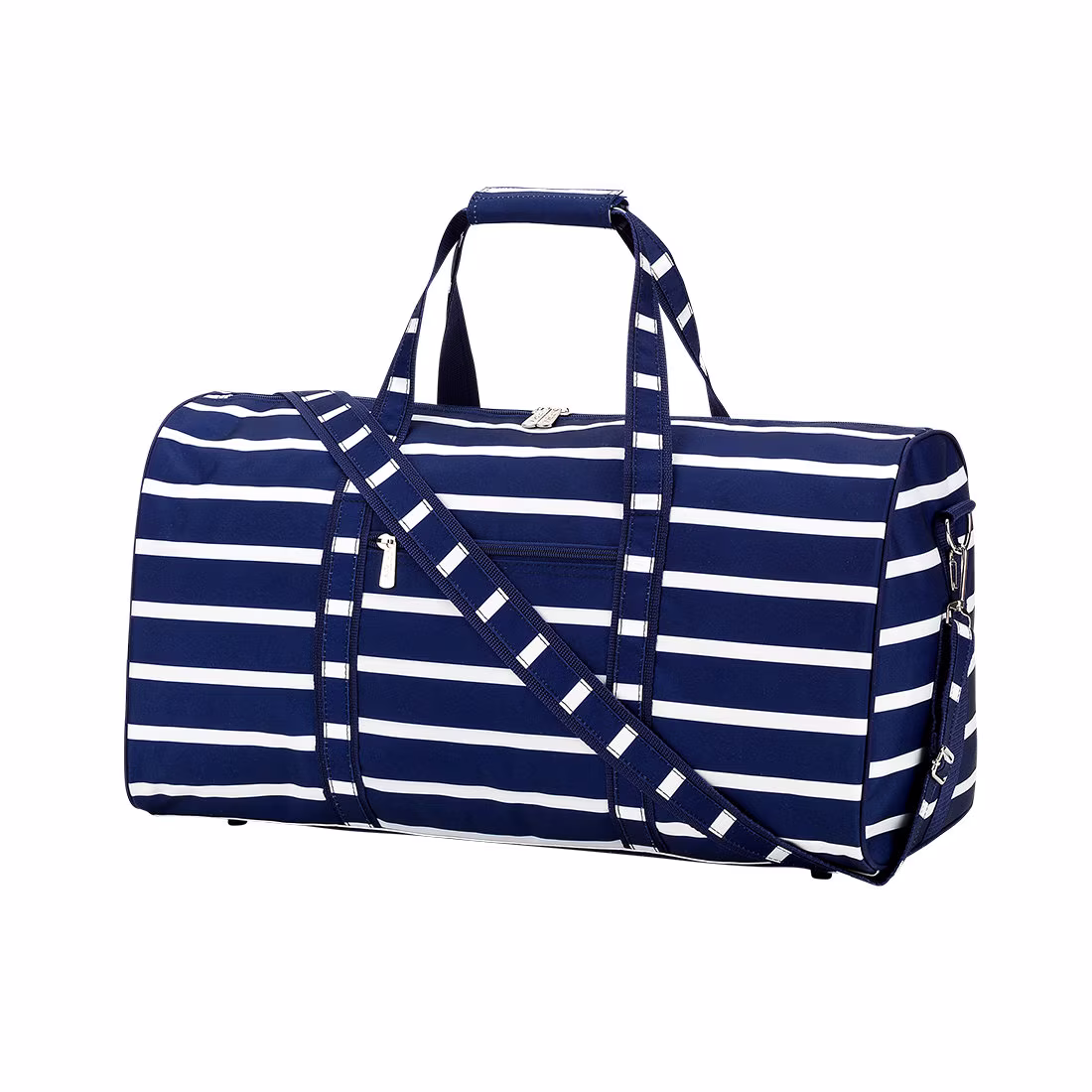 Personalized Duffel Bag, Stripe Travel Carry On Gym Groomsmen Gift, Dog Show Tween Luggage