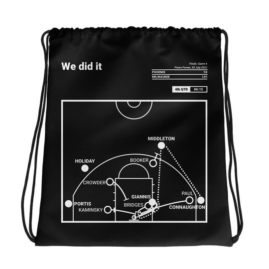 Greatest Bucks Plays Drawstring Bag We Did It | 2021