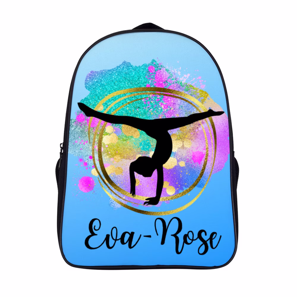 Handstand Gymnastics Backpack For Girls - Fully Customisable Personalised Gift Gymnast Gym Bag