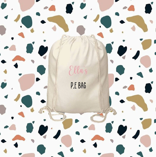 Personalised Pe Bag, Gym Bag Kids, Drawstring School Nursery