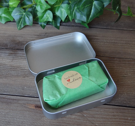 Travel Soap Tin With Or Without Handmade & Exfoliating Pouch. Gift, Pack, See Options Box