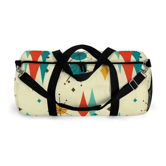 Mid Century Modern Atomic Franciscan Retro Work Out Yoga Gym Duffel Bag
