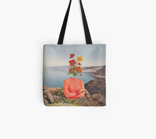 Floral Tote Bag , Medium Shopping Bag, Reusable Gym, Work Etc
