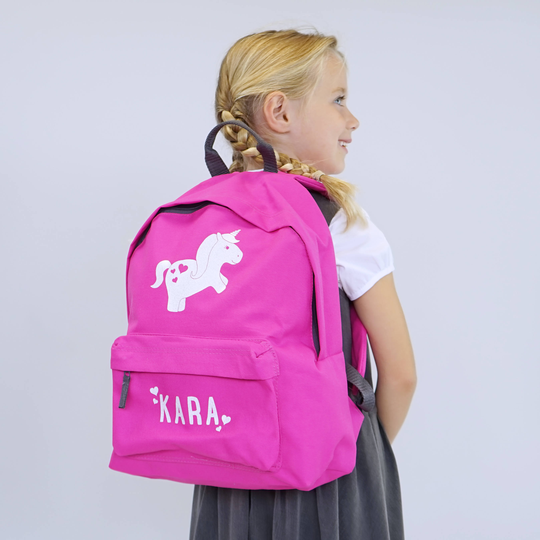 School Backpack - Unicorn Gift Childs Bag Personalised