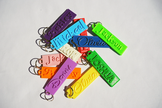 Personalized Bag Tag, School Name Backpack Plastic Tags, Lunch Stocking Tag