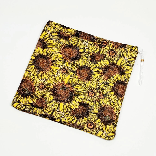 Sunflower Grip Bag, Gymnastics Gymnast Gear, Chalk Grips, Pouch, Drawstring Sunflower, Bee Bag