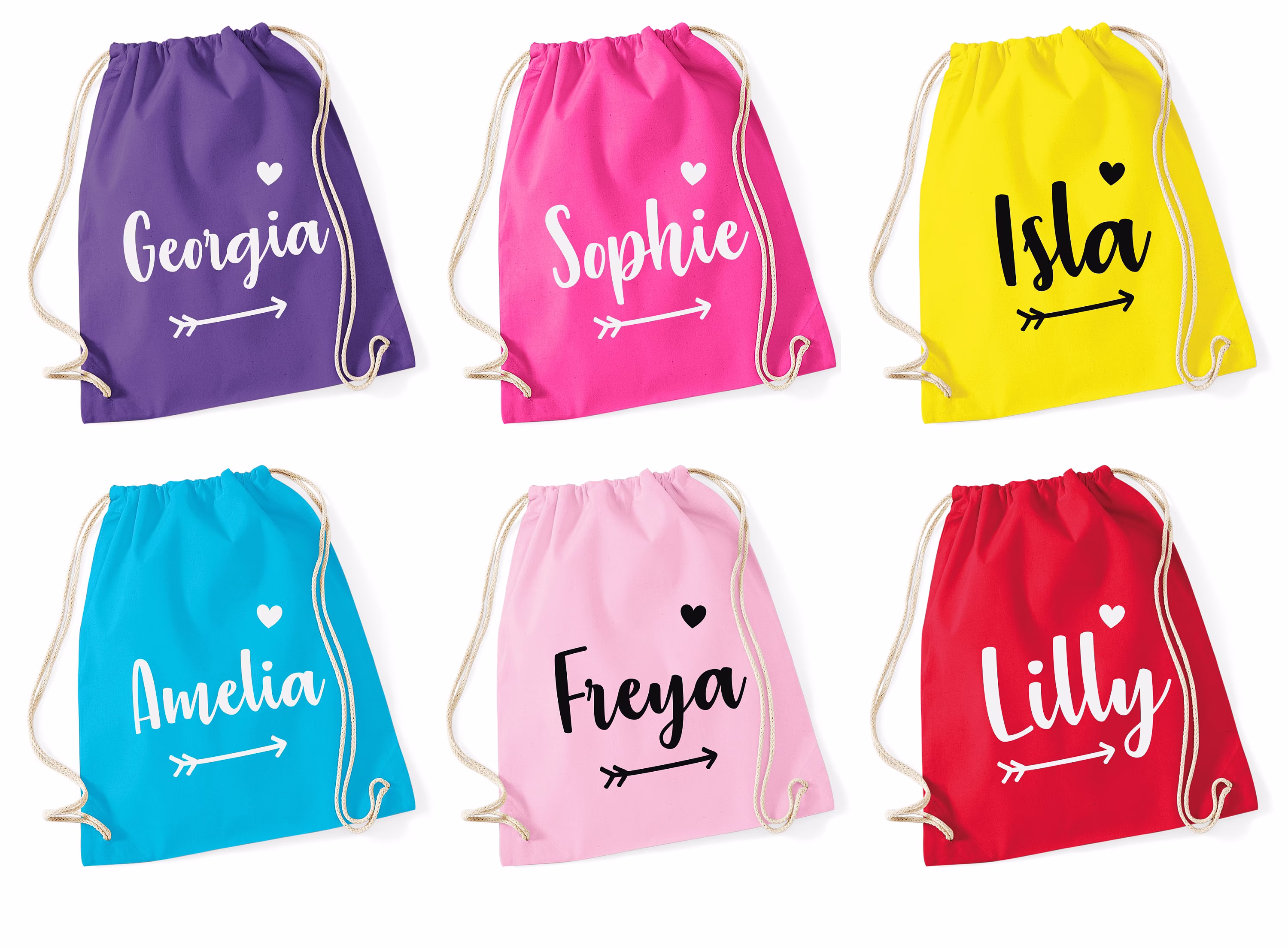 Girls Personalised Name Gymsac