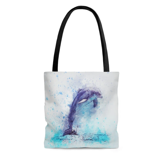 Beautiful Ladies High Quality Fun Dolphin Design Large Tote Bag For Shopping Beach